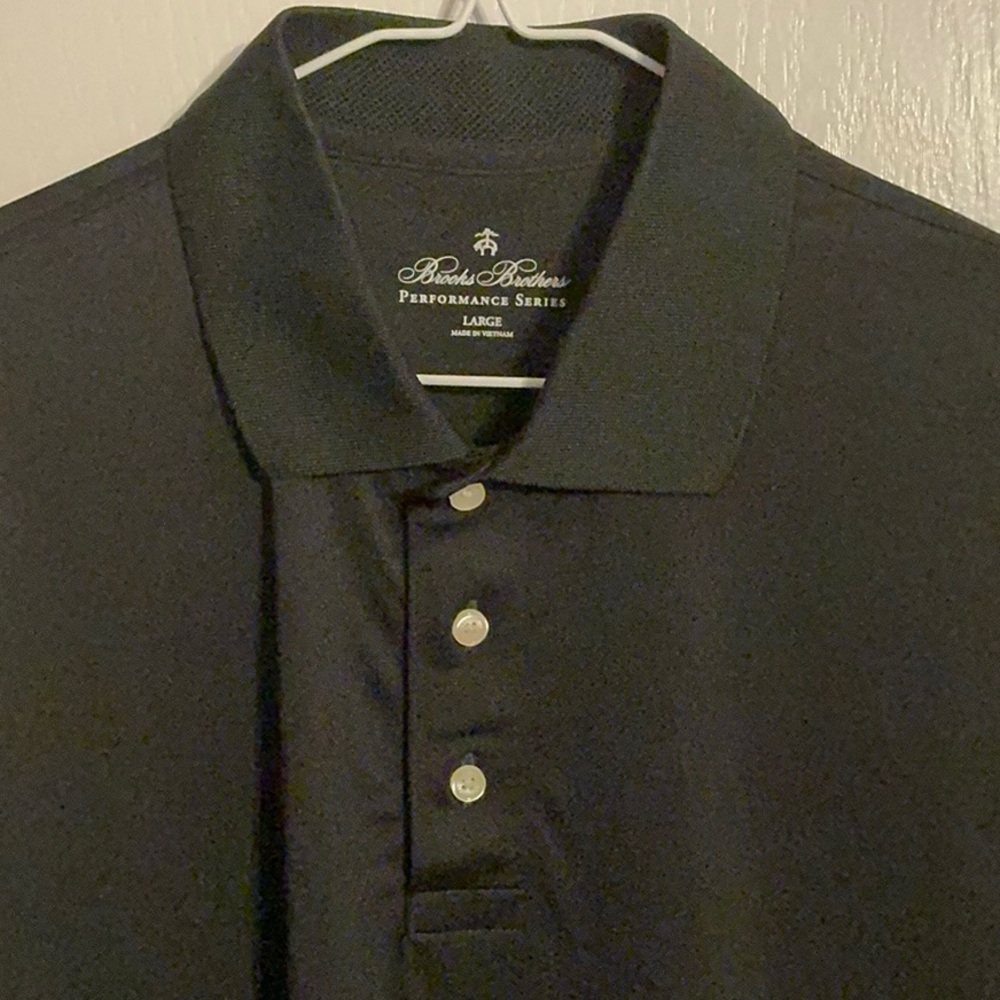 Brooks Brothers Performance Series Black Polo